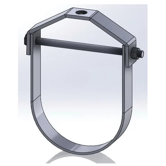 Adjustable Standard Clevis Hanger, 3-1/2 in Pipe, 1/2 in Rod, 1350 lb Load, Carbon Steel, Plain
