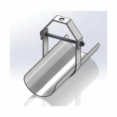 Clevis Hanger With #7 Welded Shield, 5 in Pipe, Carbon Steel, Plain