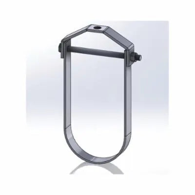 Adjustable Clevis Hanger With Extended Bottom, 3/4 in Pipe, 3/8 in Rod, 730 lb Load, Carbon Steel, Electro-Galvanized