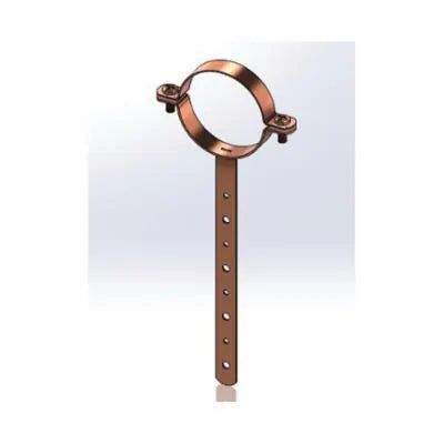 Milford Hanger, 3/4 in Pipe/Tube, Carbon Steel, Copper Plated