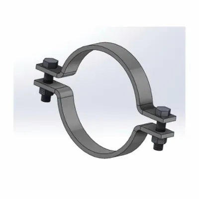 Standard Pipe Clamp, 10 in Pipe/Tube, 1 in Rod, 3490 lb Load, Carbon Steel, Plain, Domestic