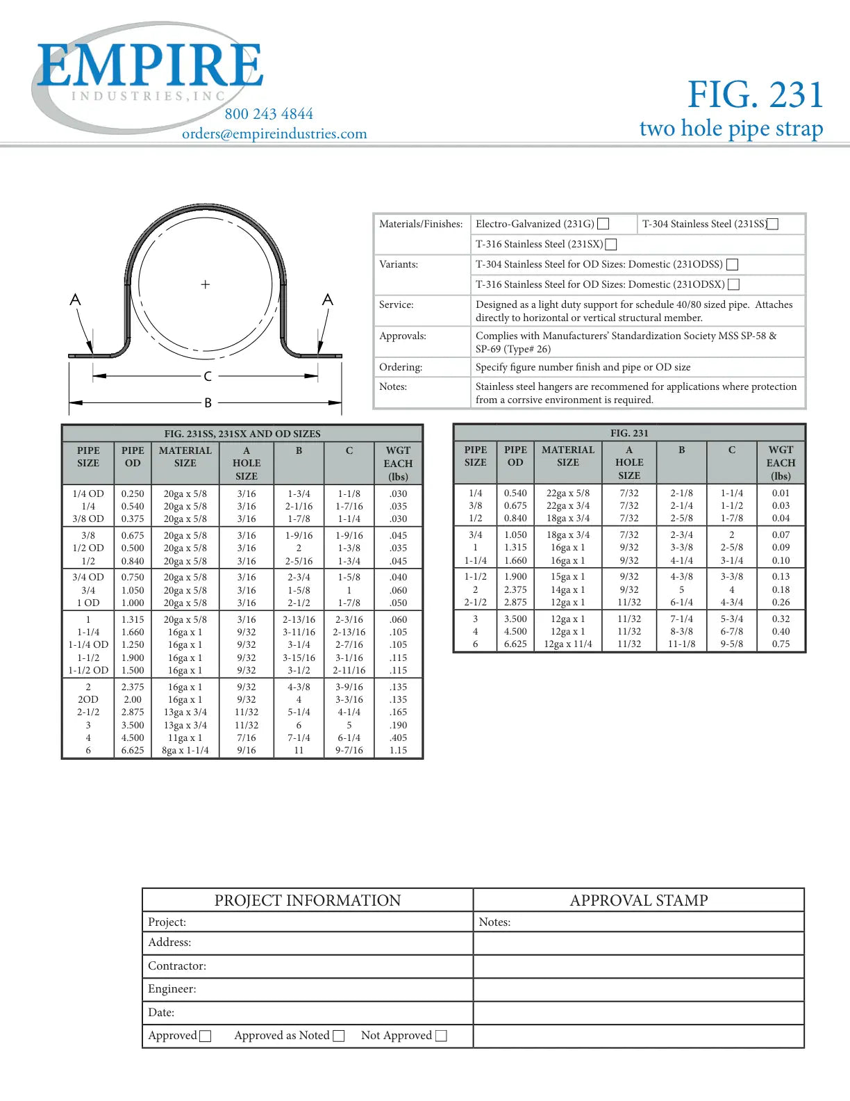 2-Hole Pipe Strap, 4 in Pipe, Carbon Steel, Electro-Galvanized - Specification Sheet