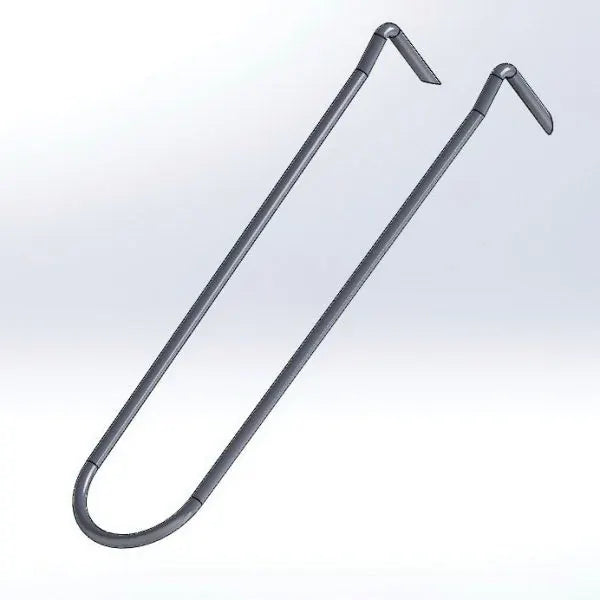 Wire Pipe Hook, 3/4 in Pipe, Carbon Steel, Plain
