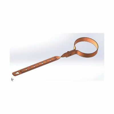 DWV Hanger, 2 in Pipe/Tube, Carbon Steel, Copper Plated, Domestic