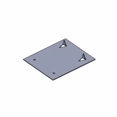 Self Nailing Boca Safety Plate, 5 in W, Carbon Steel, Electro-Galvanized