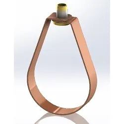 Emlok Adjustable Swivel Ring Hanger, 1 in Pipe, 300 lb Load, 3/8 in Rod, Carbon Steel, Copper Plated
