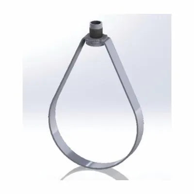Adjustable Swivel Ring Hanger, 1/2 in Pipe, 400 lb, 3/8 in Rod, Carbon Steel, Electro-Galvanized, Domestic