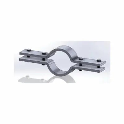 4-Bolt Heavy Duty Riser Clamp, 4 in Pipe, 3/4 in Bolt, 2200 lb, Carbon Steel, Plain