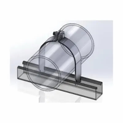 Rigid IPS Assembled Strut Clamp, 2-1/2 in, 800 lb Load, Carbon Steel