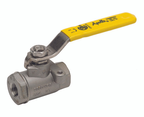 3/4" Ball Valve 2000# Stainless Steel CF8M Threaded Ends with Lock Plate  Apollo #76-104-19A