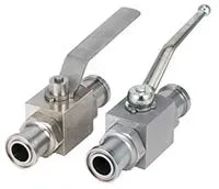 2-Way Block Body Flange Head Ball Valve, 5000psi rated, Stainless Steel, 1" SAE C61 - AES3#16-11DB-SS