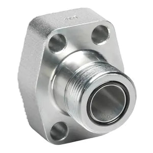 Male ORFS Threaded Flange with O-Ring Groove, Carbon Steel, 1" ORFS x 1" Code 61, includes Flange, Bolts, O-Rings - W304-16-16U