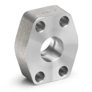 Flat Socket Weld Tube Flange, Carbon Steel, Straight, 2-1/4" Tube x 2" Code 61 Flat Socket Weld, no Bolts or O-Rings Included - W62-36-32