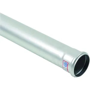 Blucher® 811.400.075 S 811.xxx.075 S, P3-13.1-316 Type 811 Straight Pipe With (1) Socket and Standard EPDM Sealing Ring, Push-Fit Socket End Style, 316/316L Stainless Steel, 4000 mm L, 20 ga