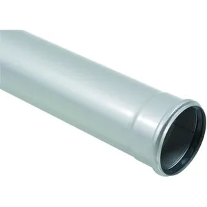 Blucher® 811.100.110 S 811.xxx.110 S, P4-3.3-316 Type 811 Straight Pipe With (1) Socket and Standard EPDM Sealing Ring, Push-Fit Socket End Style, 316/316L Stainless Steel, 1000 mm L, 20 ga