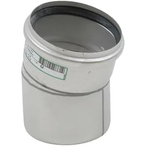 Blucher® 820.015.125 S, B5-15-316 Type 820.015 15 deg Bend, 125 mm Nominal, Push-Fit End Style, 316/316L Stainless Steel