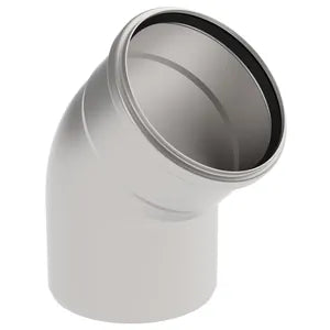 Blucher® 820.045.160 S, B6-45-316 Type 820.045 45 deg Bend, 160 mm Nominal, Push-Fit End Style, 316/316L Stainless Steel