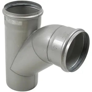 Blucher® 839.160.160 AS WB-90-316, WB-6X6-90-316 Combination Wye/Bend With EPDM Sealing Ring, 6 in Nominal, Push-Fit Socket End Style, 316/316L Stainless Steel, Import