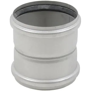 Blucher® 841.125.125 S DC-316, DC-5-316 Double Coupling With EPDM Sealing Ring, 5 in Nominal, Push-Fit Socket End Style, 316/316L Stainless Steel, Import