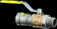 MegaPress®®G 30675 Model 6675-2 Ball Valve, 1-1/4 x 1-1/4 in Nominal, Press x MNPT End Style, Bronze Body, Full Port, HNBR Softgoods, Import