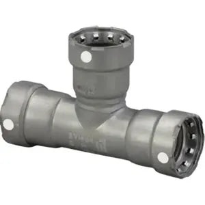 MegaPress® 84410 Model 5918 Tee, 3/4 x 3/4 x 1/2 in Nominal, Press End Style, Carbon Steel, Import  - 2