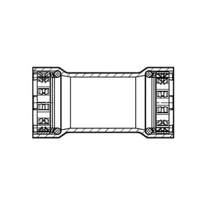 MegaPress® 91290 Model 6815.5 Coupling, 1/2 in Nominal, Press End Style, 316 Stainless Steel, Import - (Only sold in box quantities of 10)