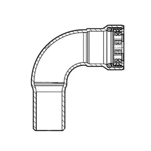 MegaPress® 91725 Model 6816.1 Street Elbow, 1/2 in Nominal, FTG x Press End Style, 316 Stainless Steel, Import - (Only sold in box quantities of 10)