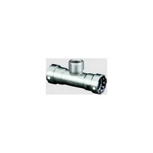 MegaPress® 91890 Model 6817.2 Tee, 1-1/2 x 1-1/2 x 1 in Nominal, Press x Press x FNPT End Style, 316 Stainless Steel, Import