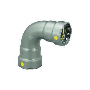 MegaPress® 25216 90 deg Pipe Elbow, 1-1/4 in, Press, Carbon Steel, Import