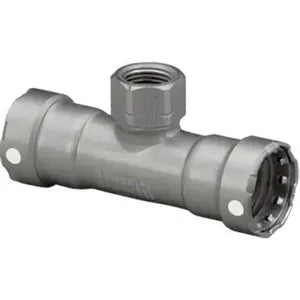 MegaPress® 84555 Model 5917.2 Tee, 1 x 1 x 1/2 in Nominal, Press x Press x FNPT End Style, Carbon Steel, Import - (Only sold in box quantities of 5)