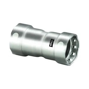 MegaPress® 95285 Coupling With Stop, 1/2 in Nominal, Press End Style, 304 Stainless Steel, Import - (Only sold in box quantities of 10)