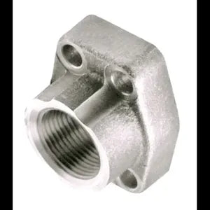 NPTF Threaded Flange, Smooth Flat Face (no O-Ring Groove), Carbon Steel, 3/4" NPTF x 3/4" Code 62, no Bolts or O-Rings Included - W45-12-12