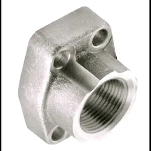 SAE Threaded Flange, Smooth Flat Face (no O-Ring Groove), Carbon Steel, 1" SAE x 1" Code 62, no Bolts or O-Rings Included - W49-16-16