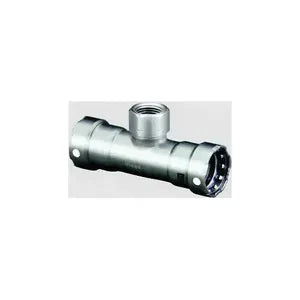MegaPress® 91845 Model 6817.2 Tee, 3/4 x 3/4 x 1/2 in Nominal, Press x Press x FNPT End Style, 316 Stainless Steel, Import - (Only sold in box quantities of 5)