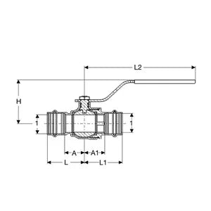 ProPress® 79948 2971.3ZL 2-Piece Ball Valve-1