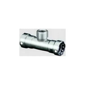 MegaPress® 91845 Model 6817.2 Tee, 3/4 x 3/4 x 1/2 in Nominal, Press x Press x FNPT End Style, 316 Stainless Steel, Import - (Only sold in box quantities of 5)