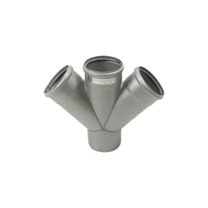 Stainless Steel Double Wye 45 Degree