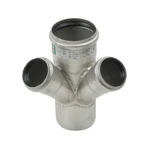 Stainless Steel Double Wye 90 Degree Offset