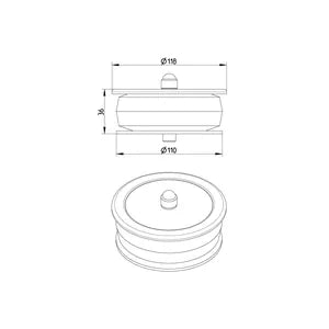 Blucher® CSP-4, 844.100.110 S Pipe Socket Plug, 110 in Nominal, Stainless Steel