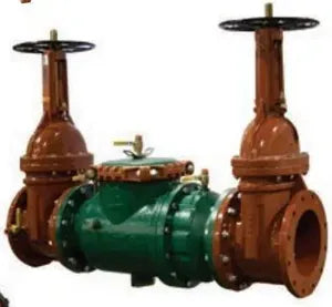 12" Backflow Preventer, APOLLO 4ALF20H03 Reduced Pressure Principal, Lead-Free with Flanged OS&Y Gate Valves