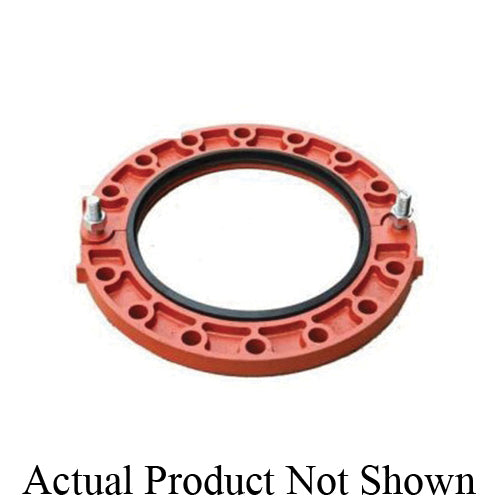 SHURJOINT® SJ704120PE Flange Adapter With Draw Kit, 20 in, Grooved, 125/150 lb, Ductile Iron, Painted, Import