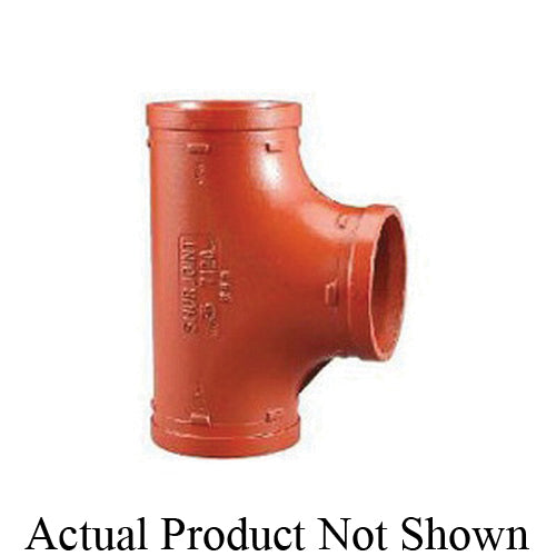 SHURJOINT® SJT71206G Model 7120 Tee, 6 in Nominal, Thread End Style, Ductile Iron, Hot Dipped Zinc Galvanized