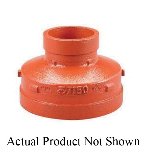 SHURJOINT?® SJT715032P Model 7150 Concentric Reducer, 3 x 2 in Nominal, Grooved End Style, Ductile Iron, Painted