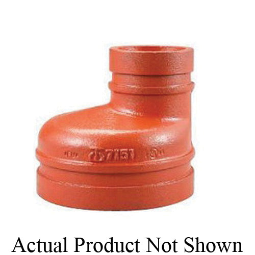 SHURJOINT® SJ715184P Eccentric Reducer, 8 x 4 in, Grooved, Ductile Iron, Painted, Import