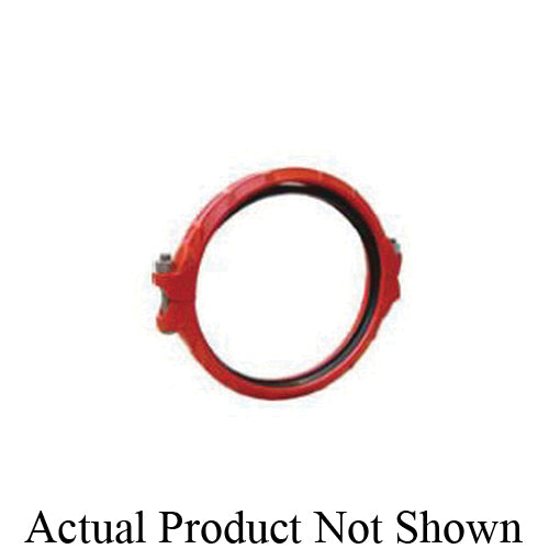 SHURJOINT® SJ7707N16PE Model 7707N 2-Piece Heavy Duty Flexible Coupling, 16 in Nominal, Grooved End Style, Ductile Iron, Painted, Import