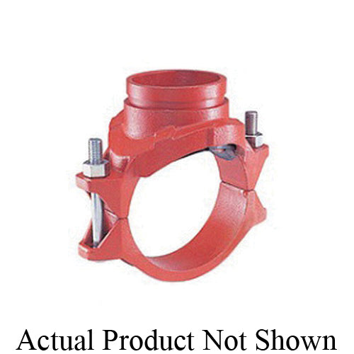 SHURJOINT® SJ7722215GE Mechanical Tee, 2 x 1-1/2 in, Grooved, Ductile Iron, Hot Dipped Galvanized, Import