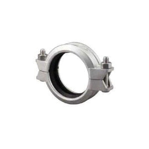SHURJOINT® SJSS7156E Model SS-7 Rigid Coupling, 1-1/2 in Nominal, Grooved End Style, 316 Stainless Steel, Import