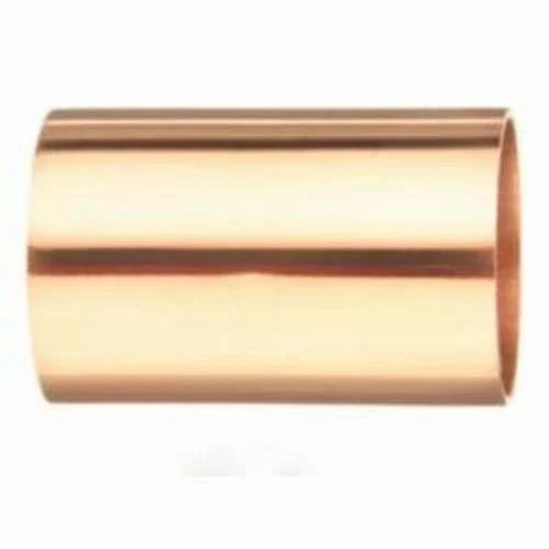Solder Coupling With Stop, 2 in, C x C, Wrot Copper, Domestic