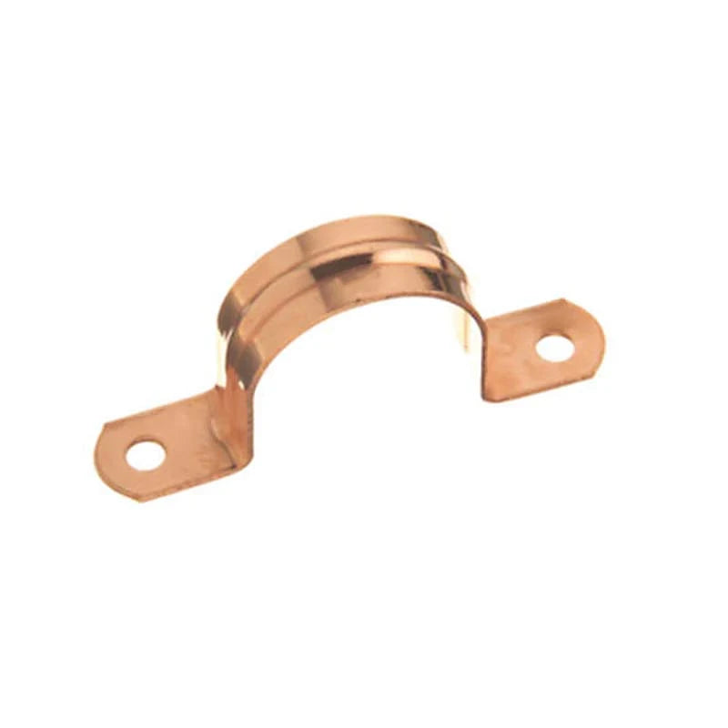 Wrot Copper Double Hole Tube Strap 1/4 in